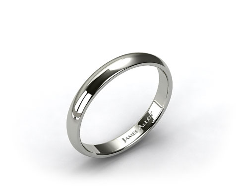 Platinum 4mm Slightly Domed Comfort Fit Wedding Ring